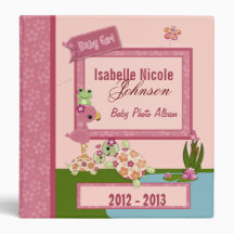 Girl TURTLE Once Upon a Pond 1.5in Baby Album #2 3 Ring Binder
