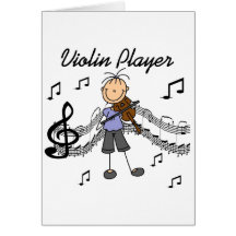 Girl Violin Player Tshirts and Gifts Greeting Card