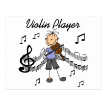 Girl Violin Player Tshirts and Gifts Postcards
