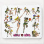 Girl Vs. Girl Basketball Mouse Pad