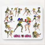 Girl Vs. Girl Boxing Champions mousepads