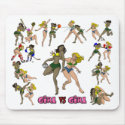 Girl Vs. Girl Hand Ball Mouse Pad mousepads