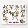 Girl Vs. Girl Kick Boxing Mouse Pad