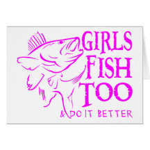 GIRL WALLEYE FISHING GREETING CARDS