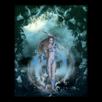 Girl Warrior Fantasy Poster posters