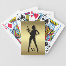 Girl With A Golden Gun Card Deck
