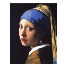 Girl with a Pearl Earring, by Vermeer Letterhead Template