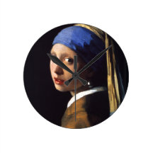 Girl with a Pearl Earring, By Vermeer Wallclocks