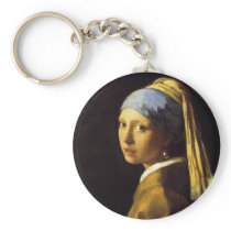 Girl with a Pearl Earring, Johannes Vermeer Keychain