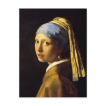 Girl with a Pearl Earring, Johannes Vermeer Post Card