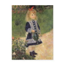 Girl with a Watering Can by Pierre Auguste Renoir Post Card