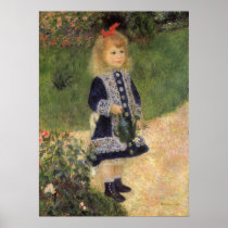 Girl with a Watering Can by Pierre Auguste Renoir Poster