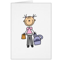 Girl With Backpack Cards