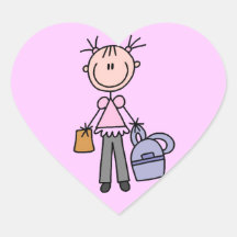 Girl With Backpack Sticker