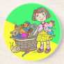 Girl With Basket Of Toys Coasters