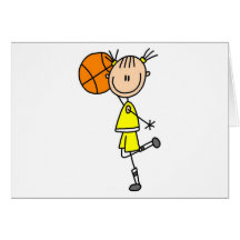 Girl With Basketball T-shirts and Gifts Greeting Cards