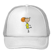 Girl With Basketball T-shirts and Gifts Trucker Hats