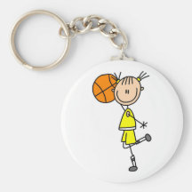 Girl With Basketball T-shirts and Gifts Keychains