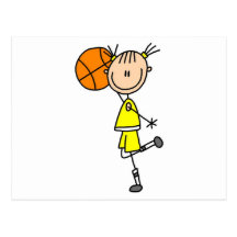 Girl With Basketball T-shirts and Gifts Postcards