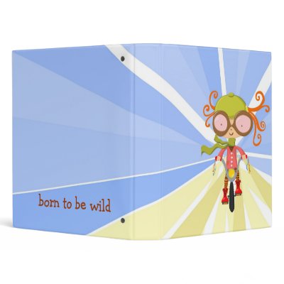 girl with bicycle binder, born to be wild by zsooofija
