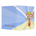 girl with bicycle binder, born to be wild