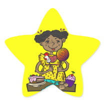 Girl With Candy and Cakes