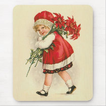 Girl with Christmas Flowers
