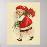 Girl with Christmas Flowers