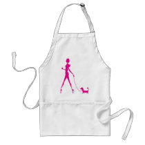 girl with dog apron