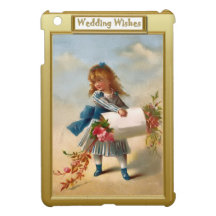 Girl with flowers iPad mini case