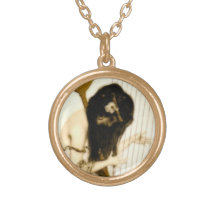 Girl with Harp Custom Necklace