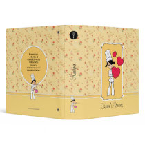 Girl with Hearts Motif - Binder