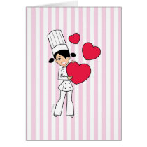 Girl with Hearts Motif - Cards