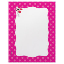 Girl with Hearts Polka Dots Letterhead