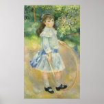 Girl with Hoop, Renoir, Vintage Impressionism Art Posters