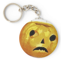Girl with Jack o' Lantern Key Chain