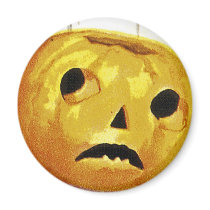 Girl with Jack o' Lantern Fridge Magnets