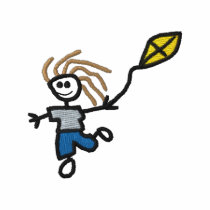 Girl with kite embroidered shirts