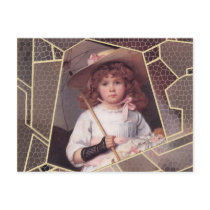 Girl with Lace Parasol Postcards