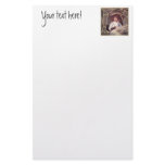 Girl with Lace Parasol Stationery Design