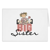 Girl with Roses Big Sister Card