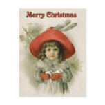 Girl with Snowballs Post Card