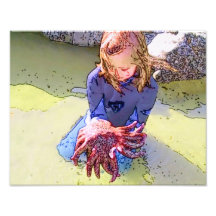 Girl With Starfish, 11 x 14 Print Photo Print