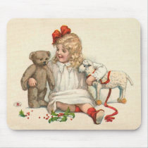 Girl with Teddy and Lamb