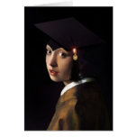 Girl with the Graduation Hat Card