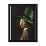 Girl With The Shamrock Earring (Irish Pearl) Post Card
