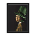 Girl With The Shamrock Earring (Irish Pearl) postcards