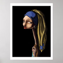 Girl With The Stretched Earlobe Print