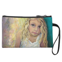 Girl with Trusting Eyes Wristlet Purses