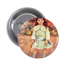 Girl With Whip By Pierre-Auguste Renoir Buttons